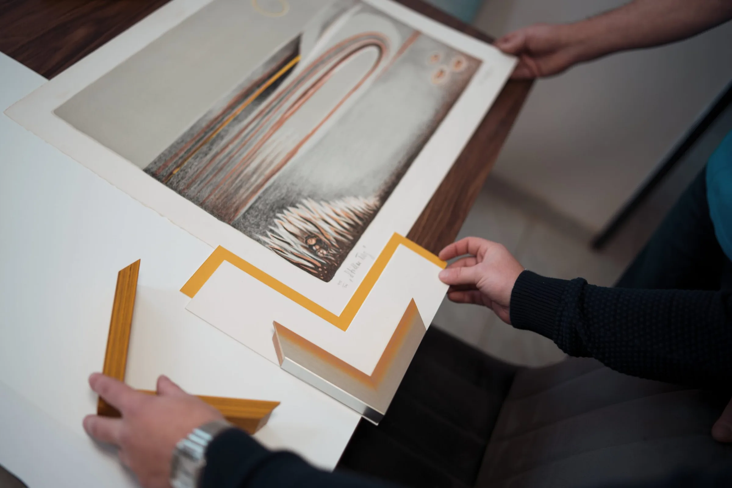 Detailarbeit am Rahmen
